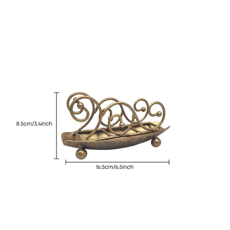 Scrollwork Boat Napkin Holder With Size