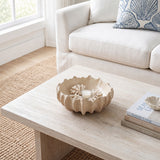 Shell Bowl On Light Wood Coffee Table
