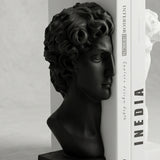 Side profile black david bust bookend