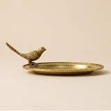 Side view bird metal ring dish