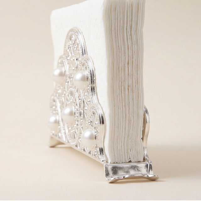 Side view lace pattern napkin display