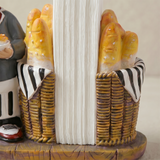 Side view waiter napkin storage