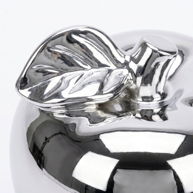 Silver Apple Leaf Close Up Detail