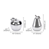 Silver Apple Pear Ceramics With Size