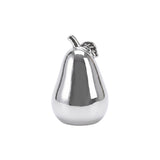 Silver Electroplated Pear Ceramic Decor