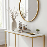Silver Fruit Decor On Marble Console