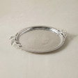 Silver Hammered Olive Branch Oval Tray