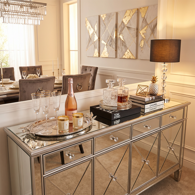 Silver Tray With Champagne Glasses