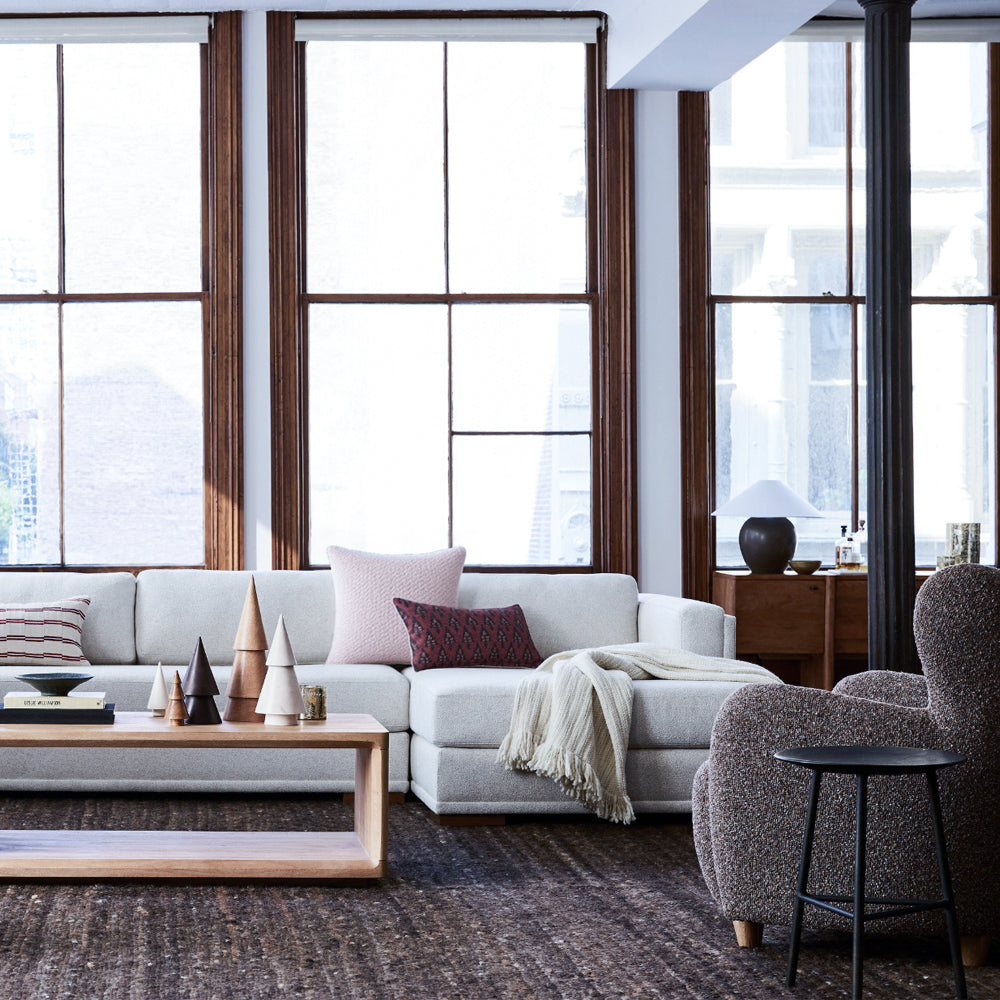 Single Sided Rabbit Fur Plush Solid Color Woven Texture Home Decor Pillow Detail