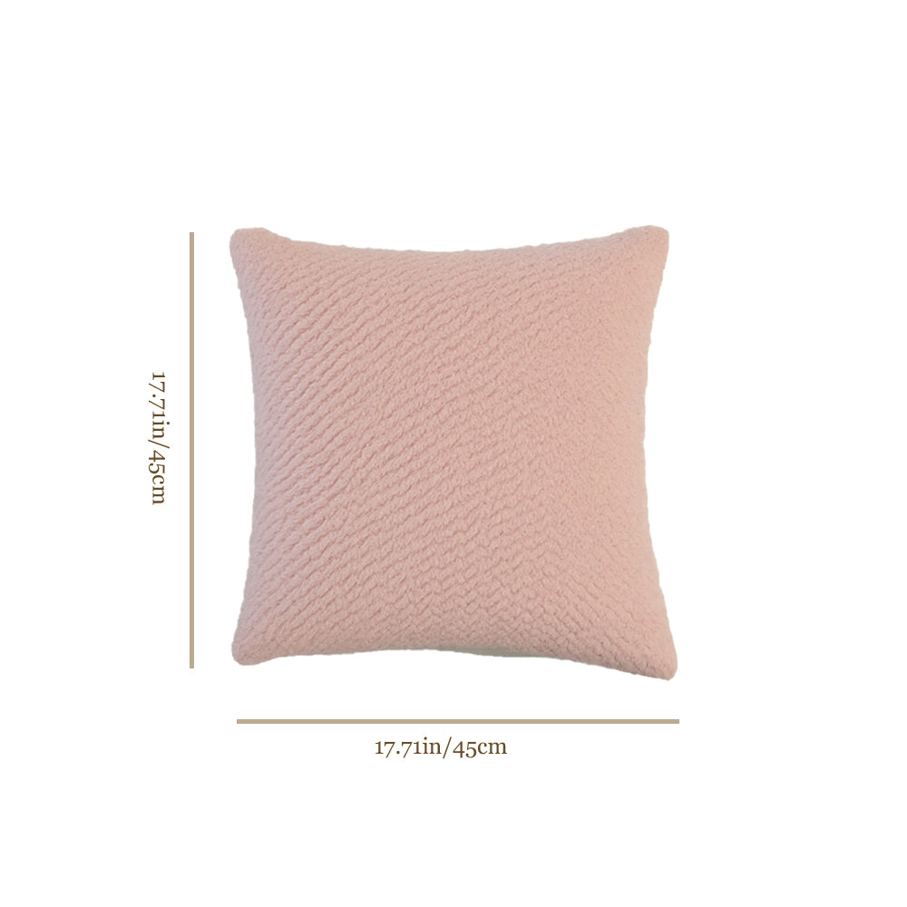 Single Sided Rabbit Fur Plush Solid Color Woven Texture Home Decor Pillow Size Chart