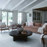 Single Sided Rabbit Fur Plush Solid Color Woven Texture Home Decor Pillow on the Sofa