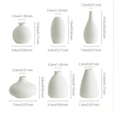 Six Vase Set With Size Markings