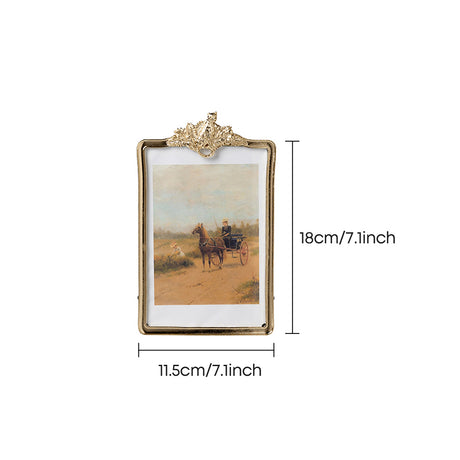 Size labeled  antique gold picture frame