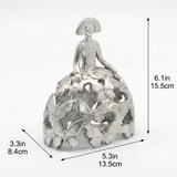 Size marked metallic female figurine