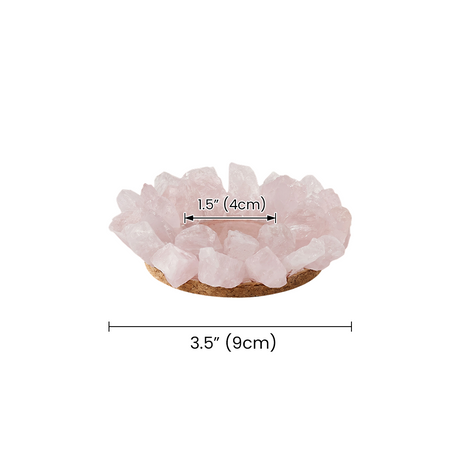 Size marked rose crystal tray