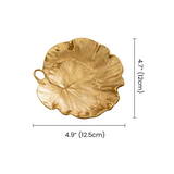 Sized gilded lotus shape tray spec