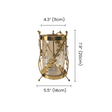 Sized gold metal glass flower vase
