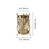 Sized gold metal glass flower vase