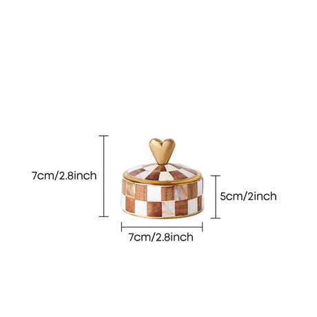 Sized heart topped storage box