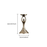 Sized human shaped metal candle holder