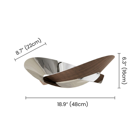 Sized metal wood decor bowl
