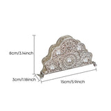 Sized ornate crystal napkin stand