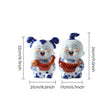 Sized porcelain lucky child figurines