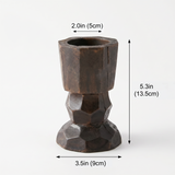 Small Wood Candle Holder With Size