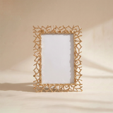 Gold Metal Twig Branch Photo Frame – Champagne Gold Openwork Design