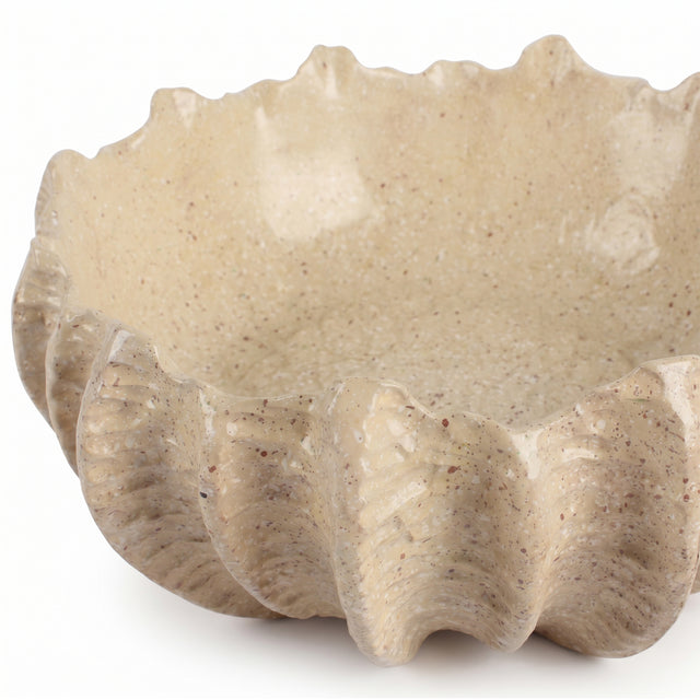 Speckled Inside Of Shell Bowl Close Up