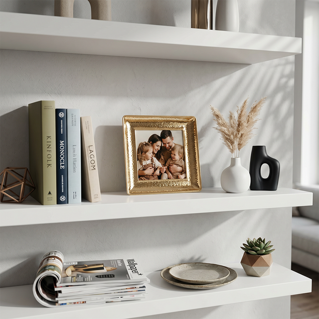 Square Gold Frame With Family Photo