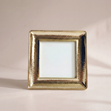 Square Gold Hammered Metal Picture Frame