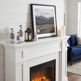 Striped Chicken Set On White Fireplace