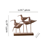 Tabletop Bird Statue Decorative Ornament sizechart