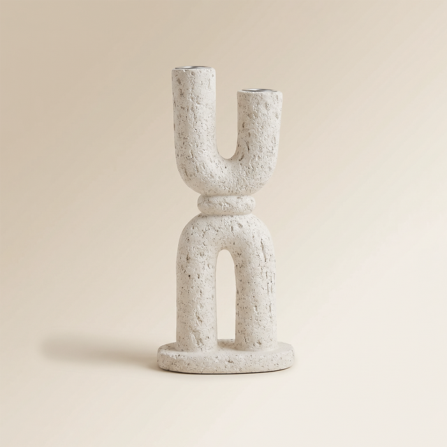 Textured Arch Base U Shape Candle Holder