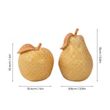 Textured Fruit Set With Size Markings