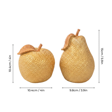 Textured Fruit Set With Size Markings