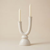Textured U Shape Resin Candle Holder