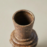 Textured brown vase