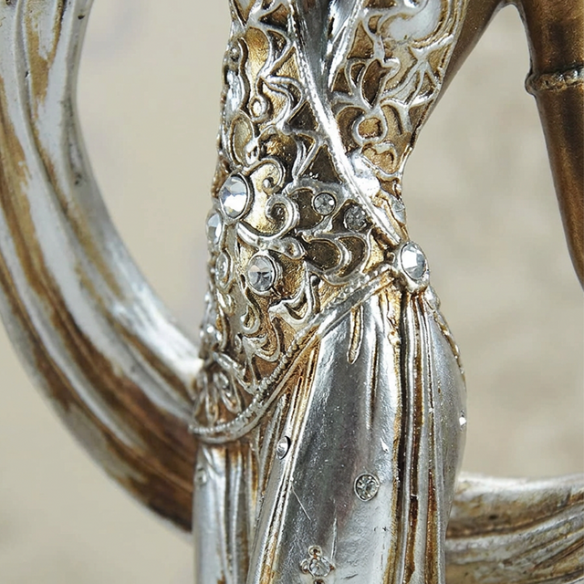 Textured dress sculpture close shot