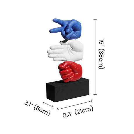 The Size Of The Hand Gesture Figurine
