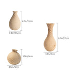 Three Piece Wooden Vase Set With Size