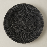 Top view extured black serving bowl