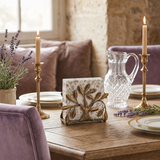 Tree Napkin Holder With Lavender And Candles