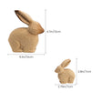 Two Piece Wooden Bunny Decor With Size