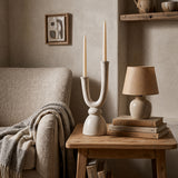 U Shape Candle Holder On Side Table
