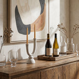 U Shape Candle Holder On Wooden Cabinet