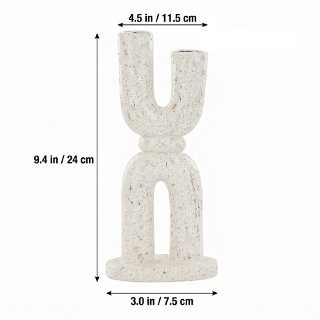 U Shape Candle Holder With Arch Base Size