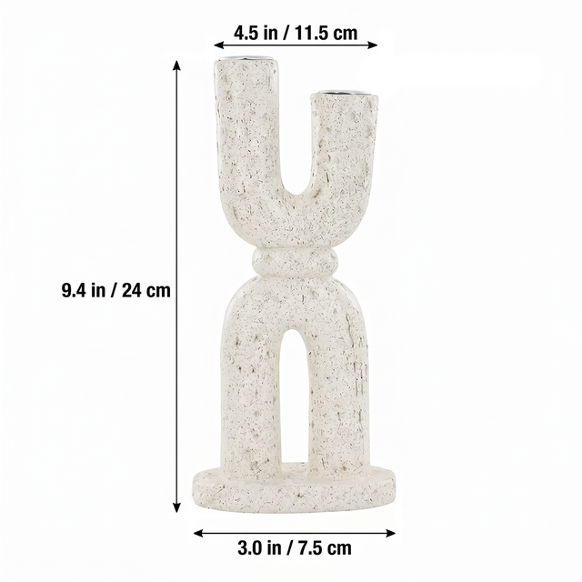 U Shape Candle Holder With Arch Base Size