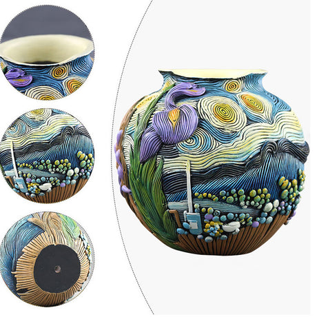 Van-Gogh-starry-night-Inspired-artistic-vase-close-up-0613